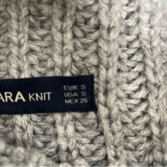 Zara Mock Neck Oversize Slouchy Distressed Sweater Fisherman Core C20 - Picture 15 of 15